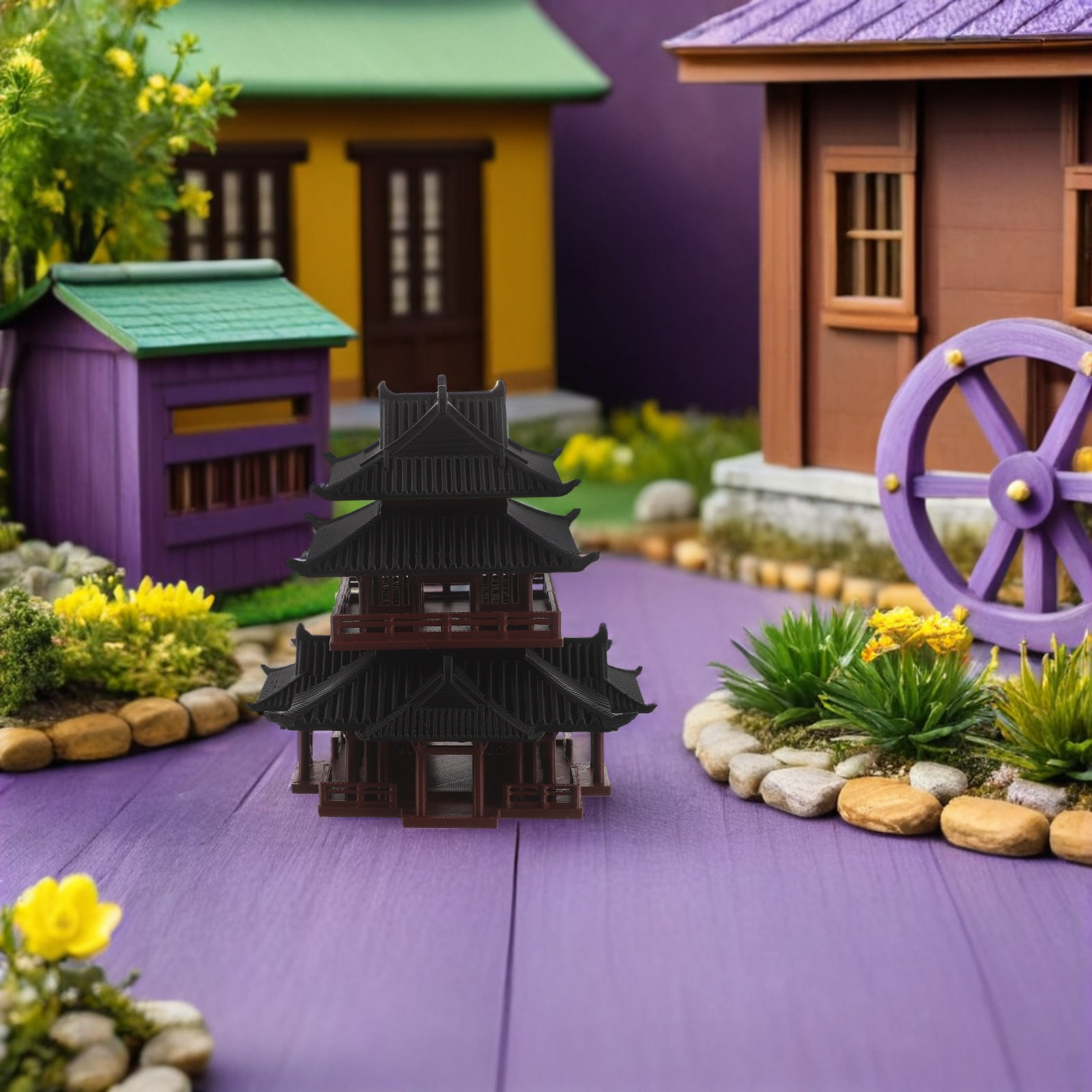Mini Bonsai Zen Garden - Scultura Tradizionale Cinese a Forma di