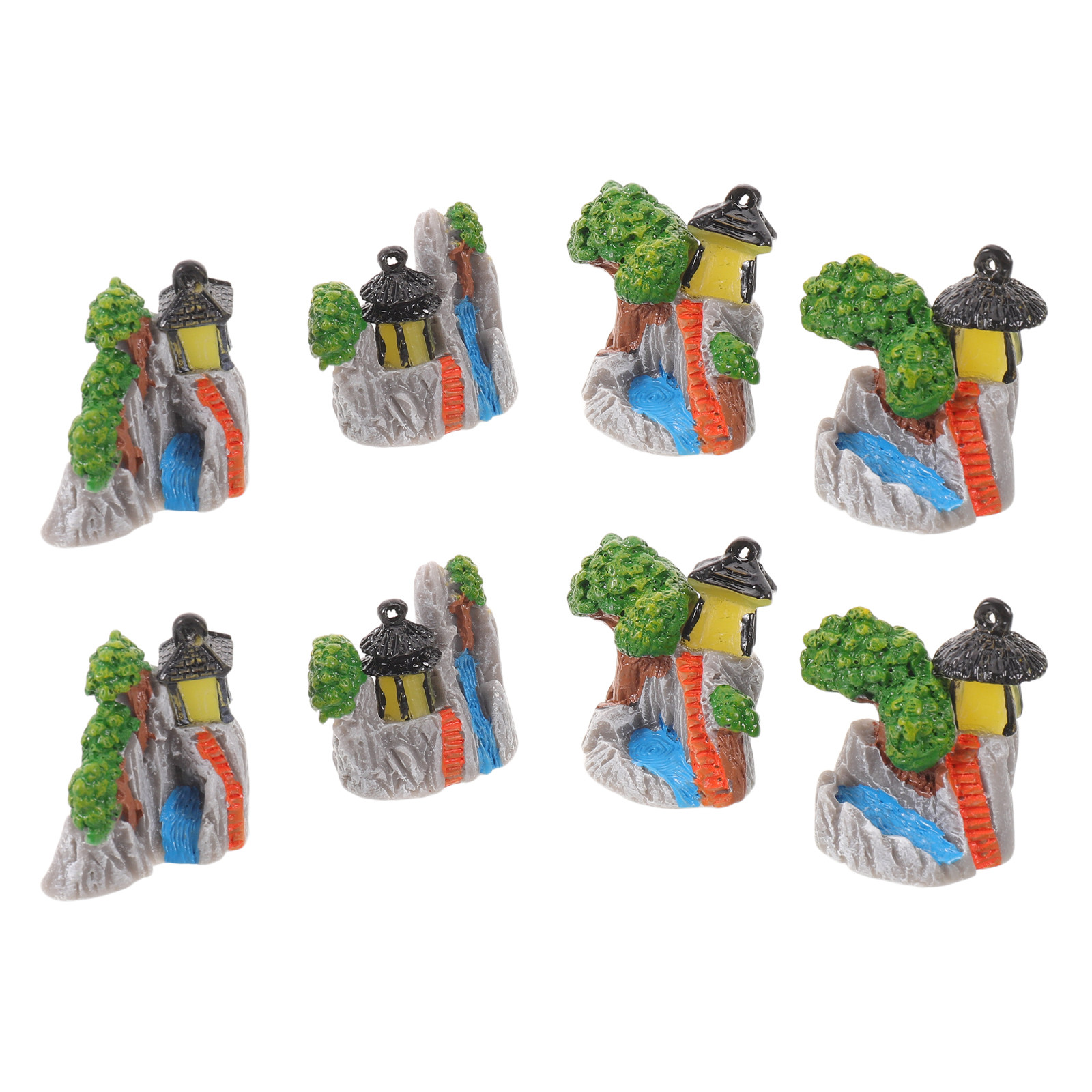 Mini Bonsai Zen Garden - 8 Pezzi Mini Rocce Luminose per