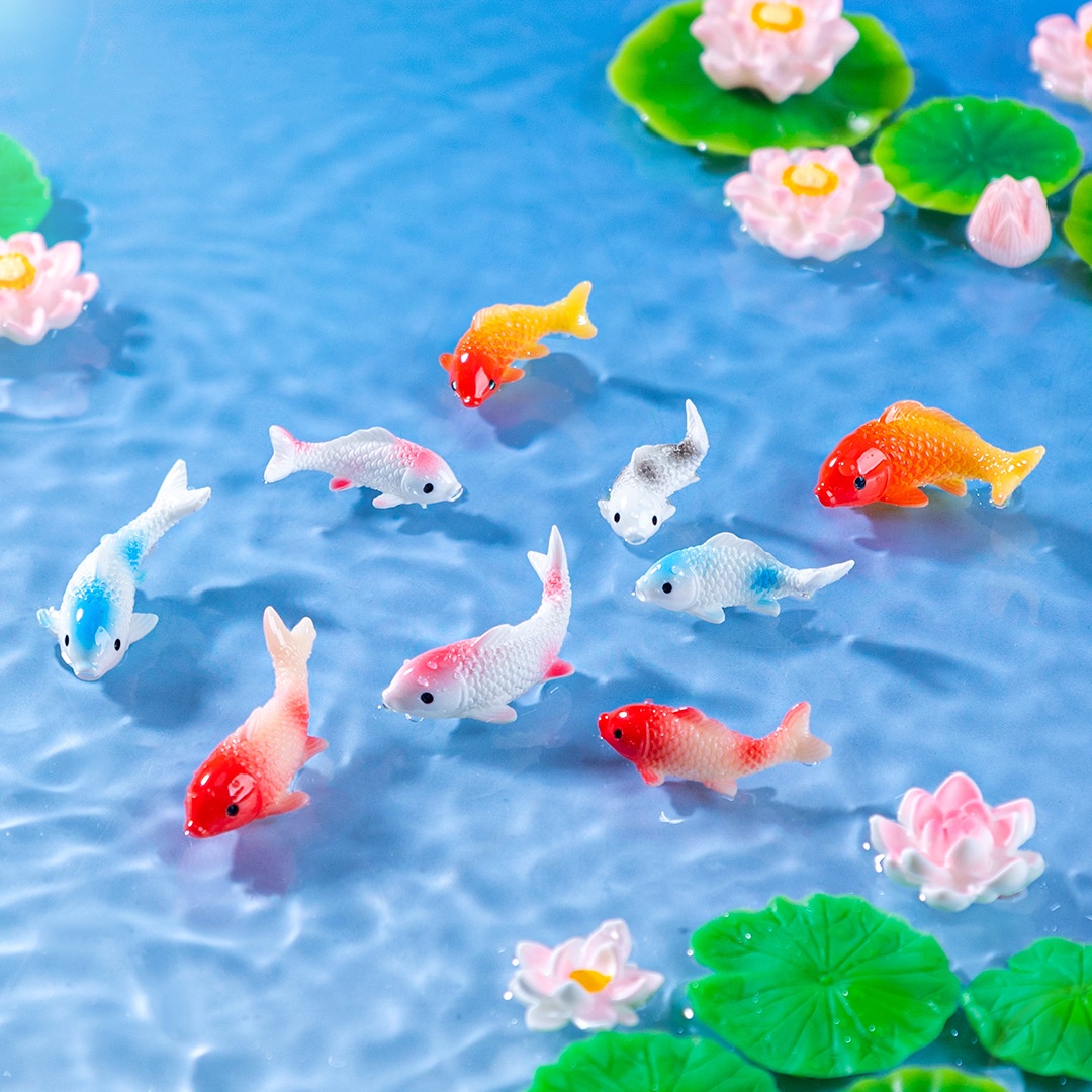 10 pezzi mini koi pesci figuri - Landscape Bonsai Garden recensione e prezzo