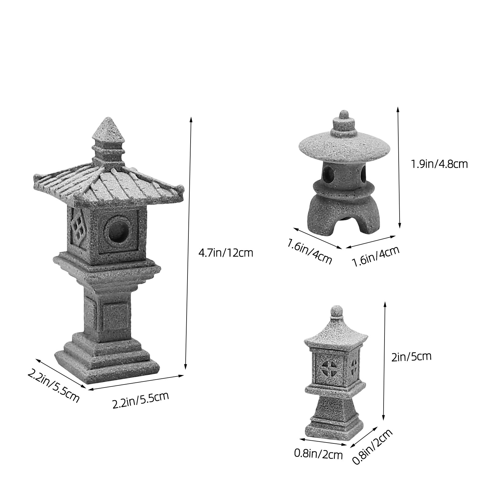 Set di Statuette di Pagode in  - Mini Bonsai Zen Garden recensione e prezzo