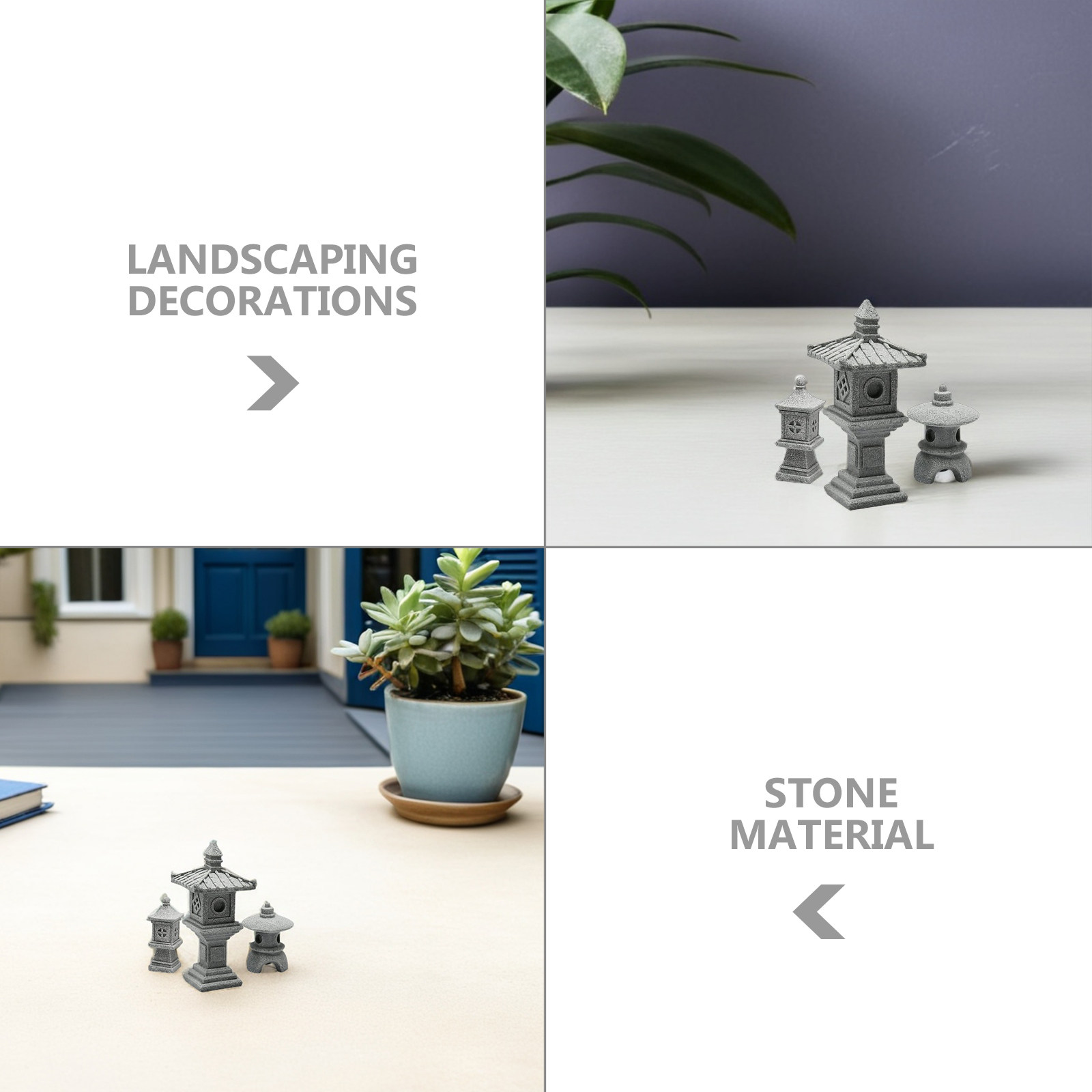 Set di Statuette di Pagode in  - Mini Bonsai Zen Garden recensione e prezzo