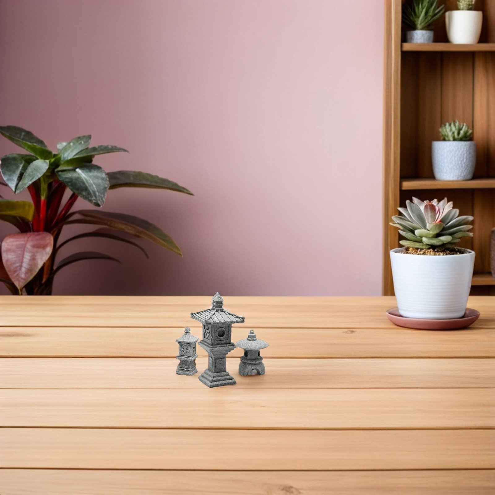 Set di Statuette di Pagode in  - Mini Bonsai Zen Garden recensione e prezzo